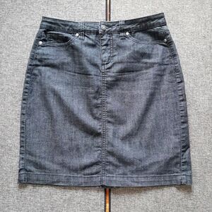 Santana Gray Denim Skirt Medium